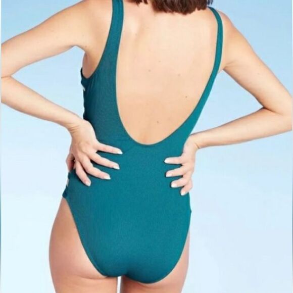 Shade & Shore• small • swimsuit • turquoise blue • like new •10 •1690 - Picture 10 of 11